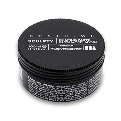 Cera Sculpty Modeladora Style.Me by Termix. Pasta Modeladora de Alta Fijación Proporciona Definición al Peinado. Enriquecida con Quinoa y Orquídea. Tamaño 3,38 Fl Oz. Disponible en 4 Estilos Distintos