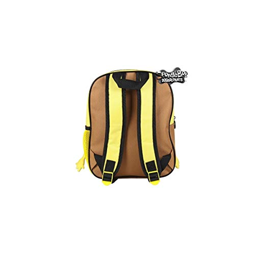 Cerdá, Mochila Infantil Bob Esponja con Aplicaciones de Color Amarillo-Licencia Oficial Nickelodeon Unisex niños, Multicolor, 260X310X100MM