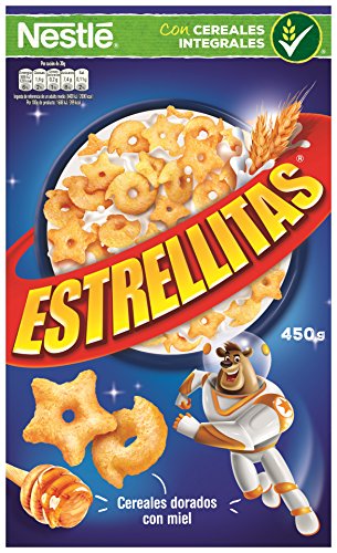 Cereales Nestlé Estrellitas - Cereales de trigo y maíz tostados con miel - 14 paquetes de cereales de 450g