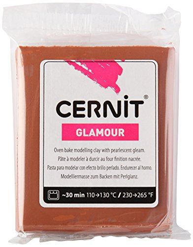 Cernit Acrilla Glamour 56g, Marrón, 7x5.5x1.5 cm