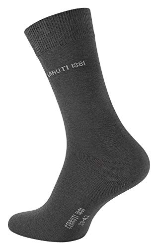 Cerruti 1881 - Calcetines para hombre (6-9 o 12 pares, algodón), color negro o mezcla de colores 6 pares mezclados (negro, azul marino y antracita). 39-42