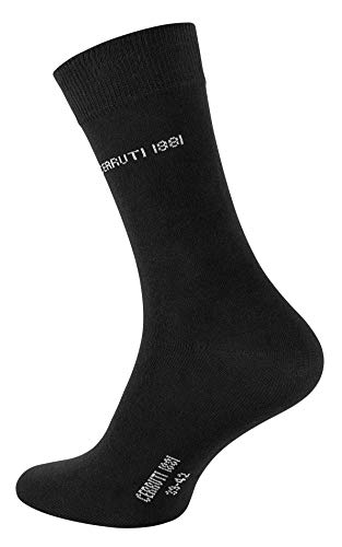 Cerruti 1881 - Calcetines para hombre (6-9 o 12 pares, algodón), color negro o mezcla de colores 6 pares mezclados (negro, azul marino y antracita). 39-42