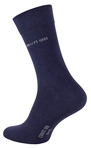 Cerruti 1881 - Calcetines para hombre (6-9 o 12 pares, algodón), color negro o mezcla de colores 6 pares mezclados (negro, azul marino y antracita). 39-42