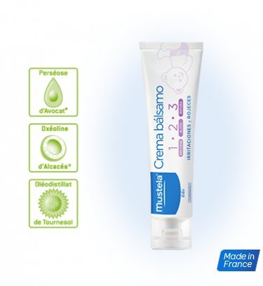 Cesta productos Mustela rosa