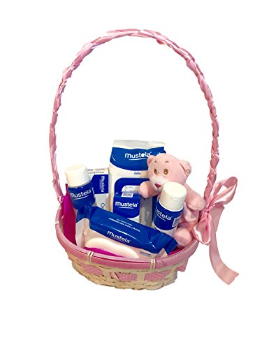 Cesta productos Mustela rosa