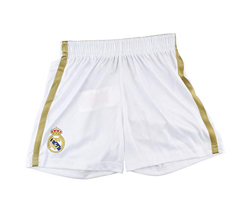 Champion's City Conjunto Complet Infantil Real Madrid Réplica Oficial Licenciado de la Primera Equipación Temporada 2019-2020 Dorsal Liso
