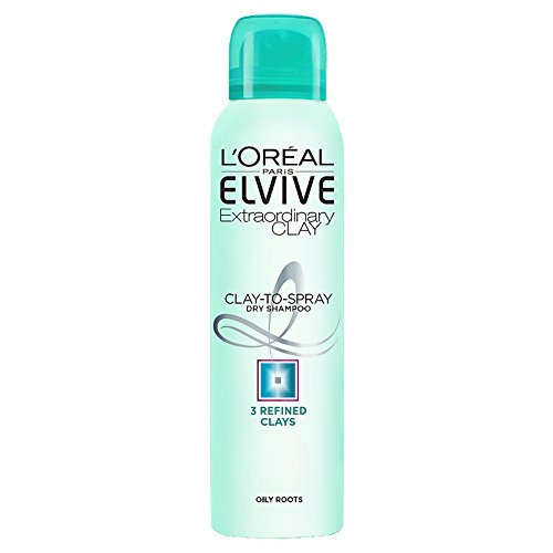 Champú en seco para raíces grasas Elvive Arcilla Extraordinaria de L'Oreal (150 ml).