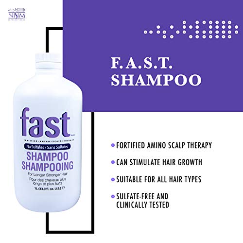 Champú FAST para el crecimiento rápido del cabello (1 L). Libre de sulfatos y parabenos.