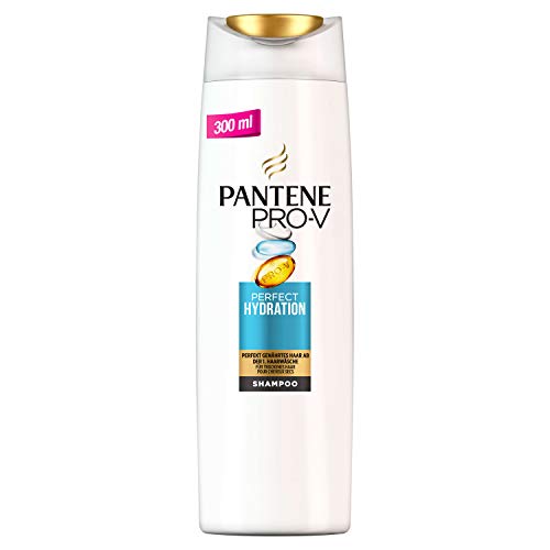 Champú para cabello seco Pantene Pro-V Perfect Hydration, para cabello sin fuerza, pack de 6 unidades de 300 ml