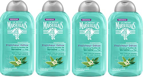 Champú refrescante Detox Infusion de Hierba Luisa 250 ml Le Petit Marseillais, lote de 4 unidades
