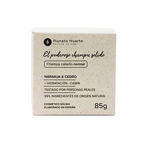 Champú sólido cabello normal Naranja y Cedro Planeta Huerto 85 g