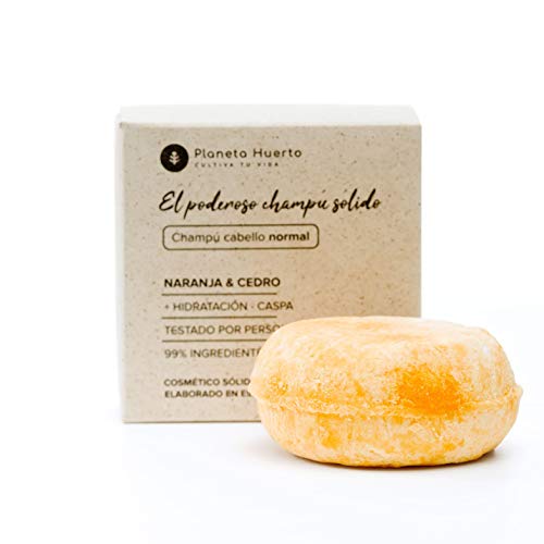 Champú sólido cabello normal Naranja y Cedro Planeta Huerto 85 g
