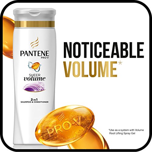 Champú y acondicionador 2 en 1 Pantene Pro-V, volumen transparente con colágeno, 12.6 onzas