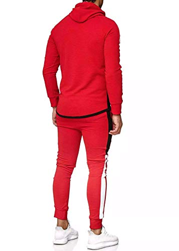 Chándal Completo para Hombre, Moda Slim Fit Conjunto Deportivo de Manga Larga Casual Sudadera con Capucha + Pantalones Deportivos Conjuntos