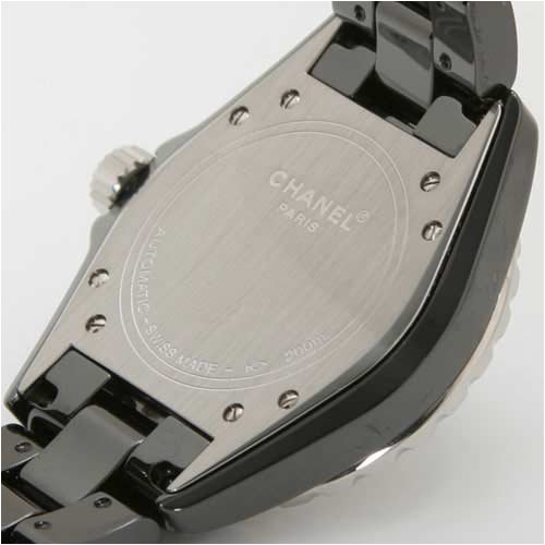 Chanel J12 H0685 Reloj de pulsera unisex de cerámica con caja de goma, color blanco