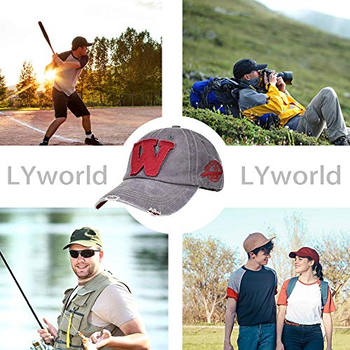 CheChury Gorra de béisbol de algodón con Sombra de Sol Moda Unisex Letra W Hockey Béisbol Verano Sombreros Hip Hop Motocicleta Gorra Retro Sombrero