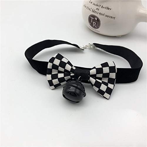 chenyou Poker Japonés Gótico del Negro Tela Escocesa Blanca Diadema Horquilla Mujer Arco De Headwear Cosplay Punky Venda De Los Accesorios del Pelo Cintas para el Pelo (Color : Necklace Velvet)
