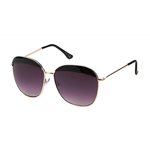 Chic-Net Gafas de Sol Grandes Gafas de Aviador 400 de Varias Hojas hasta UV párpados brevemente púrpura Forma Trapezoidal Ronda