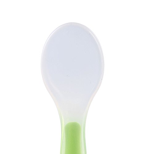 Chicco - Cuchara flexible de silicona, a partir de 6 meses, color verde