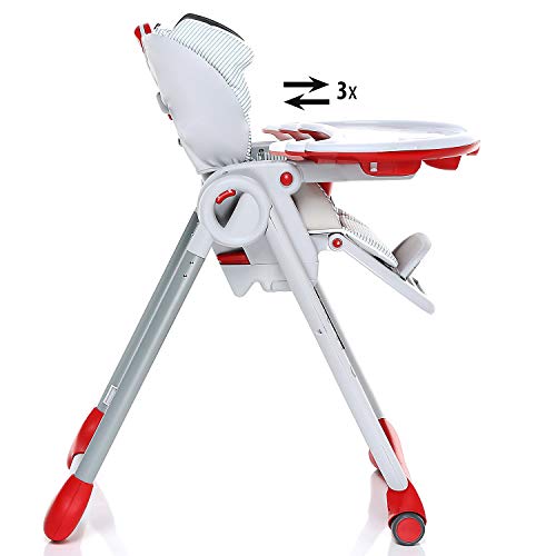 Chicco Polly 2 Start Trona y hamaca transformable y compacta, con 4 ruedas y freno, de 0 a 3 años, diseño elefante gris (Baby Elephant)