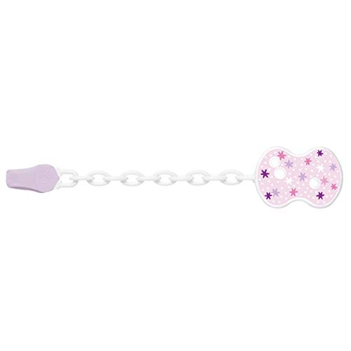 Chicco Wellbeing - Set de regalo con biberón, chupete y clip de silicona, color rosa