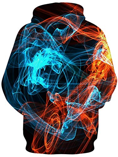 chicolife Unisex Otoño Invierno 3D Impreso Sudaderas Ligeras para Mujeres Hombres
