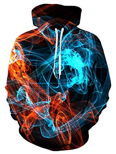 chicolife Unisex Otoño Invierno 3D Impreso Sudaderas Ligeras para Mujeres Hombres