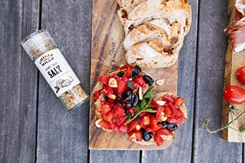 Chilli Hills Gourmet Hot Salt 3 Flavours Set - Pink Salt cut through with NAGA, HABANERO or CHIPOTLE Hot Pepper Flakes. All Natural, GMO & Gluten Free, Vegan - 3 x 100 gr in Reusable Glass Grinders