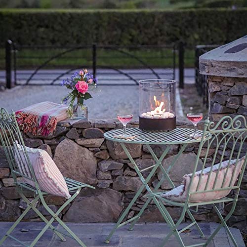 Chimenea de mesa de bioetanol - Combustión más largo 5h - Calentador de 3kW - Interior/exterior - Combustible 1L gratis - Regalos de la casa y del jardín – Chantico Glassfire - Planika