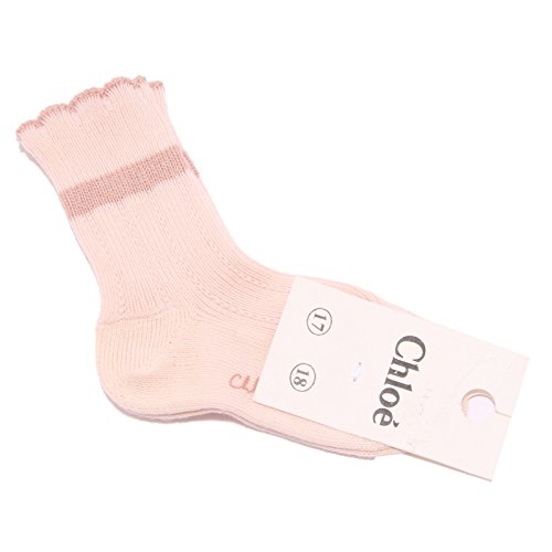 Chloé 1363W calze bimba pink cotton socks girl kid [17/18]