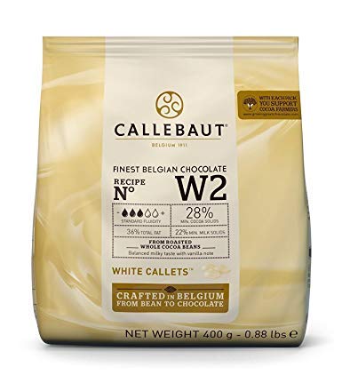 Chocolate blanco en gotas Callebaut 28% bolsa de 400 gramos