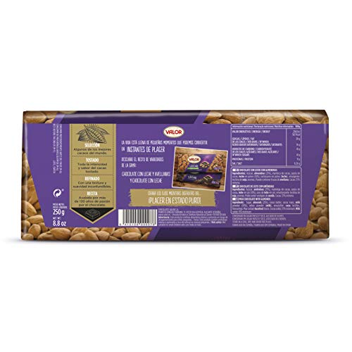 Chocolates Valor - Choholate con y Marconas Enteras - 250 g