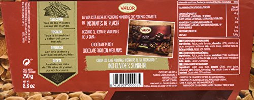 Chocolates Valor - Choholate Puro Almendras con Marconas Enteras - 250 g