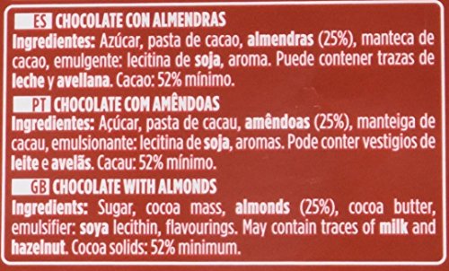 Chocolates Valor - Choholate Puro Almendras con Marconas Enteras - 250 g