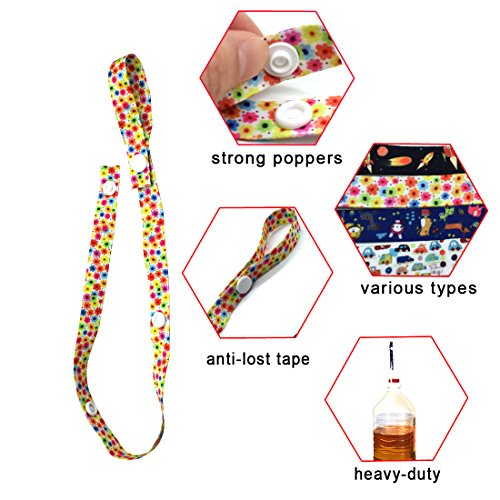 Chupetes De Clip Bebé, 4 Pack Cadenas Para Chupetes Baby Bottle Strap Nuevo Sippy Pal Anti Drop Baby Toys Clip Suspension, Hecha De Materia Segura, Para Cochecito, Conviene A Niños Y Niñas