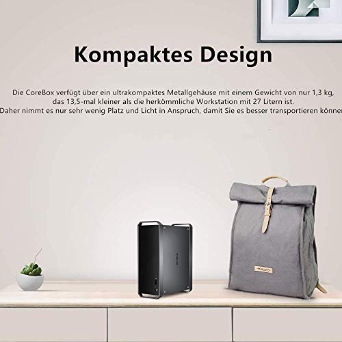 CHUWI Corebox Mini pc, Intel Core i5 Windows10 OS, Quad Core 64 bit 2.7GHz a 3.3GHz, 8GB RAM 256GB ROM, expandible a 1T HDD, HDPC 2.2, BT 4.0 y Dual WiFi