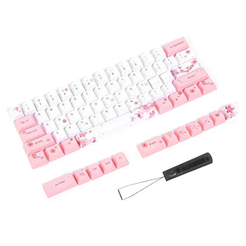 Cinco enfrentado teñido ejecución Exquisita sublimación tecla Clave, Teclado tecla Clave, tecla Clave, for Teclado mecánico (6064 Carita) xiao1230 (Color : 6064 Cherry Blossom)