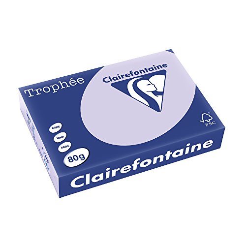 Clairefontaine Trophée - Resma de papel, 80 gr/m², 500 hojas, A4 (21 x 29.7 cm), color morado