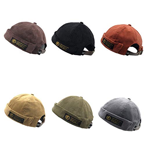 Clape Watch - Gorra de Trabajo Commando de Pana de Pana sin Llama con diseño de Flor de león, Caqui, 21-23.6 Inches / 54-60cm (Adjustable) (CT06-Brown)