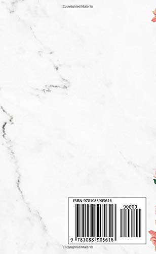 Clara 2020-2021: Nifty Rose Floral 2 Year Monthly Pocket Planner, Organizer and Calendar - Phone Book, Password Log & Notes - Grey Marble & Bronze Two-Year (24 Months) Personal Girl Name Agenda.