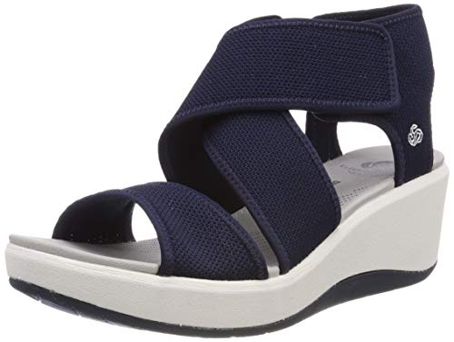 Clarks Step Cali Palm, Zapatillas para Mujer, Azul (Navy-), 38 EU