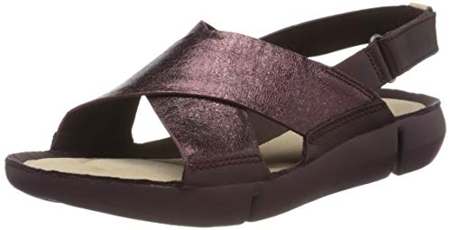 Clarks Tri Chloe, Zapatillas para Mujer, Marrón (Burgundy Leather Burgundy Leather), 35.5 EU
