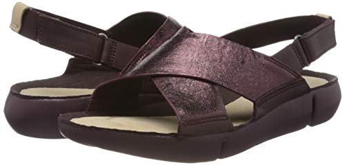 Clarks Tri Chloe, Zapatillas para Mujer, Marrón (Burgundy Leather Burgundy Leather), 35.5 EU