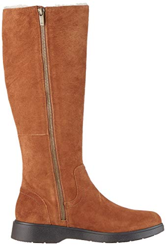 Clarks Un Elda Hi, Botas Slouch para Mujer, Marrón (Dark Tan Suede Dark Tan Suede), 41.5 EU