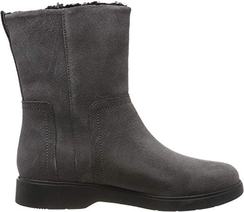 Clarks Un Elda Mid, Botas Slouch para Mujer, Gris (Grey Suede Grey Suede), 35.5 EU