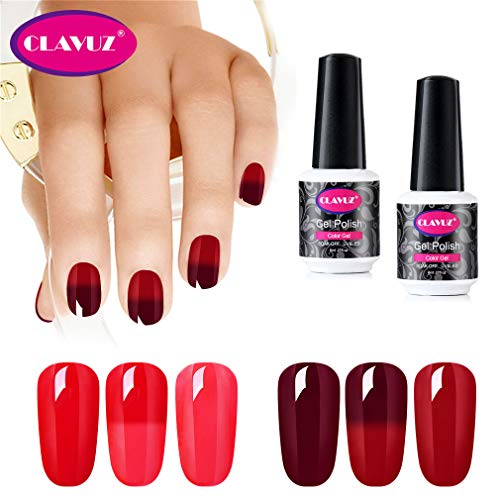 Clavuz Esmaltes Semipermanentes, Uñas de gel UV LED Camaleón Cambia de Color con la Temperatura, Pintauñas Semipermanentes para Manicura y Pedicura 4506