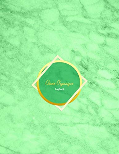 Client Organizer Logbook: Customer profile log book for Tanning salons | Spray tan and solarium information keeping client binder | Cute bright green marble cover