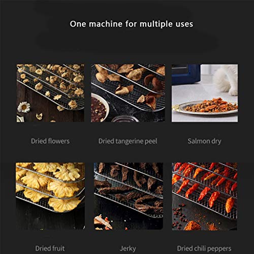 CLING Deshidratador De Alimentos, Deshidratadora De Frutas con 5 Bandejas Altura Regulable, Emporizador Y Temperatura Regulable Deshidratador De Frutas, Vegetales
