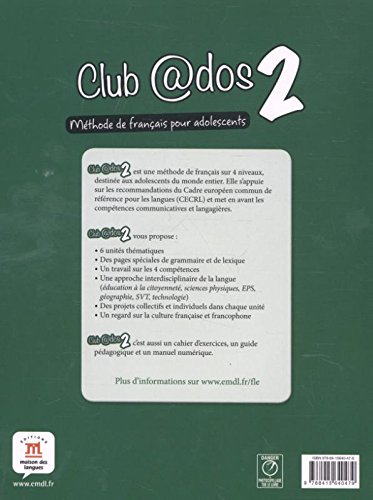 Club@dos. Livre de l'élève-Cahier d'exercice. Per la Scuola media. Con espansione online: Club@dos 2 Libro del alumno (FLE NIVEAU SCOLAIRE TVA 5,5%)