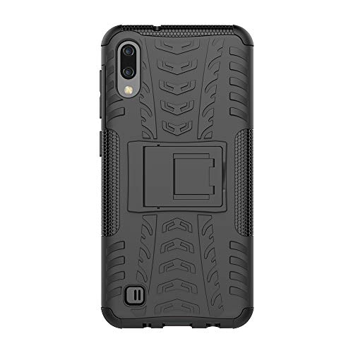 CMID Funda Samsung Galaxy A10, Tough Rugged [Heavy Duty] Doble Capa [Híbrido 2 en 1] [Soporte] Dura PC & TPU Silicona Carcasa Case Cover para Samsung Galaxy A10/Samsung Galaxy M10 (Negro)